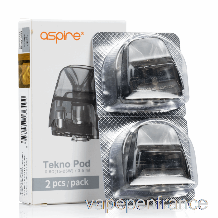 Dosettes De Remplacement Aspire Tekno [bobine Non Remplaçable] Dosettes Tekno De 3,5 Ml - Stylo Vape 0,6 Ohm